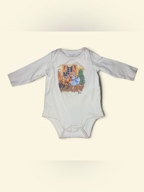 NWOT - 3 months Ralph Lauren White Holiday Nutcracker Baby One-Piece.